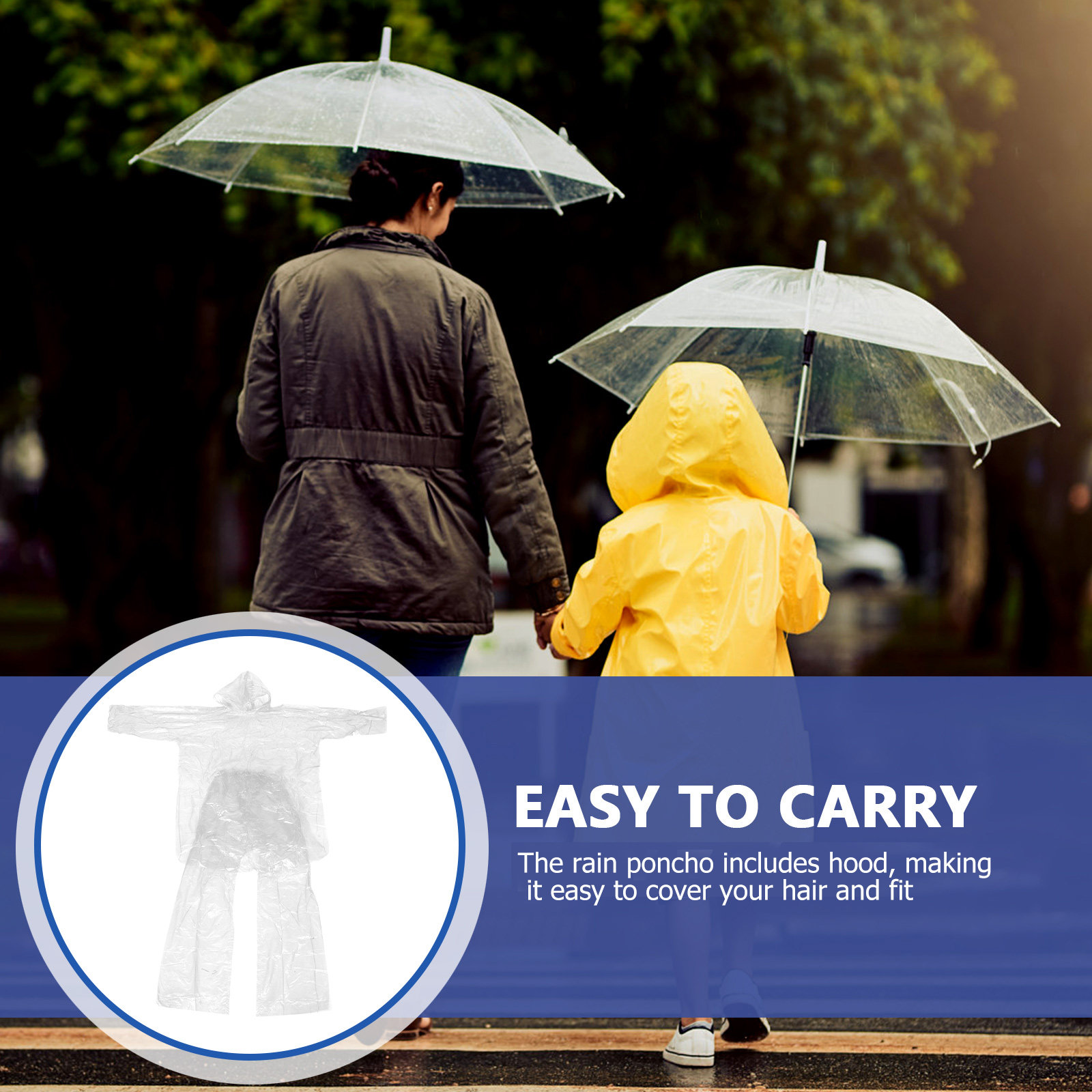 Прозрачный дождевик с капюшоно – обзор и цена Emergency Poncho Rain